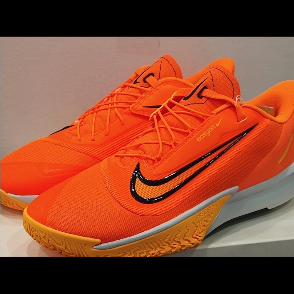 Nike Precision 7 Easy On Total Orange Athletic Sneakers